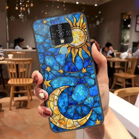 Tecno Camon 16 Cover - Celestial Starry Universe Series - HQ Ultra Shine Premium Infinity Glass Soft Silicon Borders Case