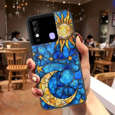 Tecno Spark 8 Cover - Celestial Starry Universe Series - HQ Ultra Shine Premium Infinity Glass Soft Silicon Borders Case