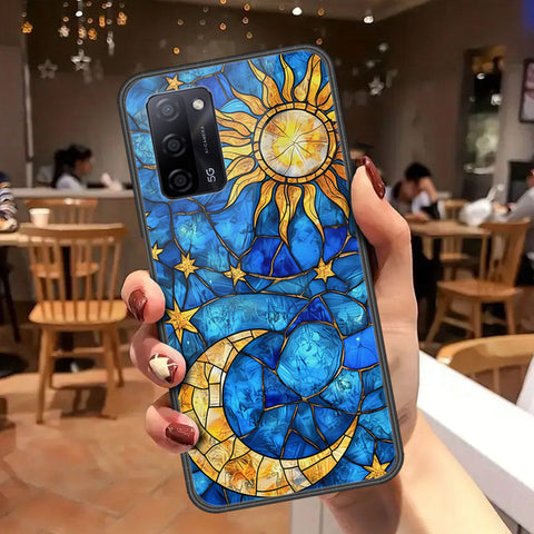 Oppo A55 5G Cover - Celestial Starry Universe Series - HQ Ultra Shine Premium Infinity Glass Soft Silicon Borders Case
