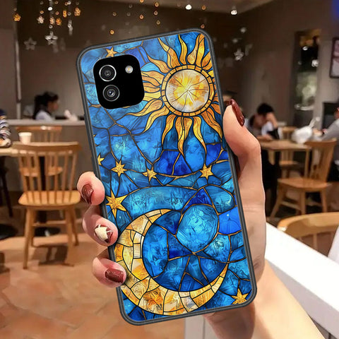 Samsung Galaxy A03 Cover - Celestial Starry Universe Series - HQ Ultra Shine Premium Infinity Glass Soft Silicon Borders Case