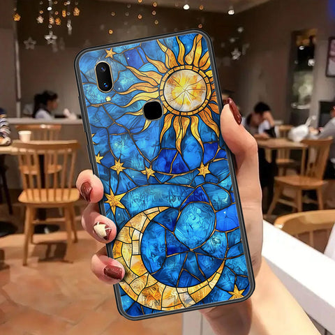 Vivo V11 Cover - Celestial Starry Universe Series - HQ Ultra Shine Premium Infinity Glass Soft Silicon Borders Case