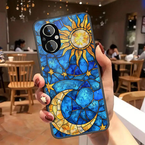 Oppo Reno 7Z 5G Cover - Celestial Starry Universe Series - HQ Ultra Shine Premium Infinity Glass Soft Silicon Borders Case