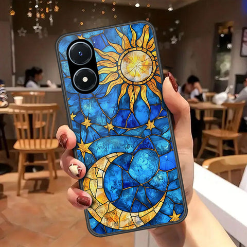Vivo Y02s Cover - Celestial Starry Universe Series - HQ Ultra Shine Premium Infinity Glass Soft Silicon Borders Case