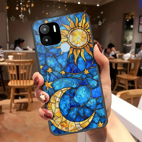 Xiaomi Redmi A1 Plus Cover - Celestial Starry Universe Series - HQ Ultra Shine Premium Infinity Glass Soft Silicon Borders Case