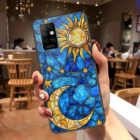 Infinix Note 8i Cover - Celestial Starry Universe Series - HQ Ultra Shine Premium Infinity Glass Soft Silicon Borders Case
