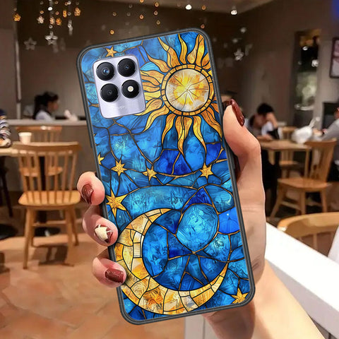 Realme 8i Cover - Celestial Starry Universe Series - HQ Ultra Shine Premium Infinity Glass Soft Silicon Borders Case