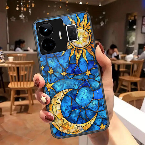 Realme GT3 Cover - Celestial Starry Universe Series - HQ Ultra Shine Premium Infinity Glass Soft Silicon Borders Case