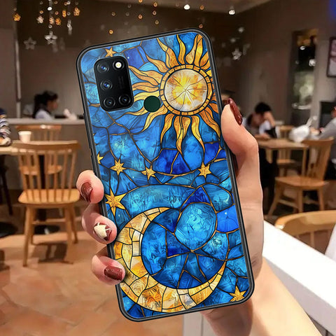 Realme C17 Cover - Celestial Starry Universe Series - HQ Ultra Shine Premium Infinity Glass Soft Silicon Borders Case