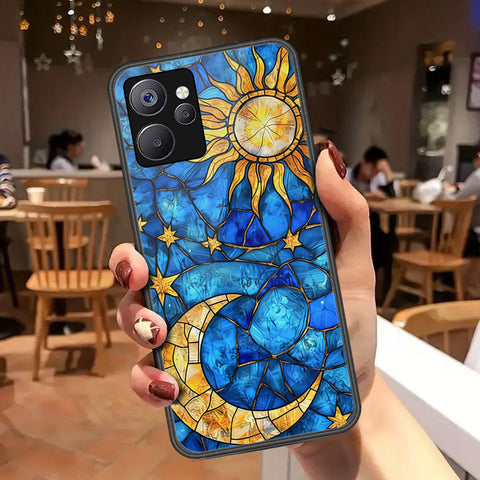 Realme 10T Cover - Celestial Starry Universe Series - HQ Ultra Shine Premium Infinity Glass Soft Silicon Borders Case