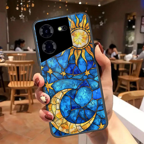 Tecno Pova 5 Pro Cover - Celestial Starry Universe Series - HQ Ultra Shine Premium Infinity Glass Soft Silicon Borders Case