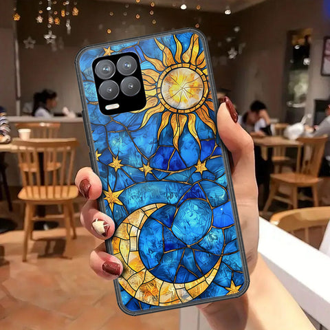 Realme 8 Cover - Celestial Starry Universe Series - HQ Ultra Shine Premium Infinity Glass Soft Silicon Borders Case