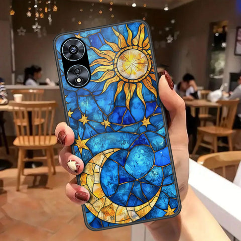 Oppo A58 4G Cover - Celestial Starry Universe Series - HQ Ultra Shine Premium Infinity Glass Soft Silicon Borders Case