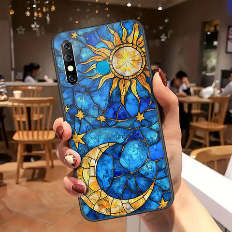 Infinix Hot 8 Cover - Celestial Starry Universe Series - HQ Ultra Shine Premium Infinity Glass Soft Silicon Borders Case