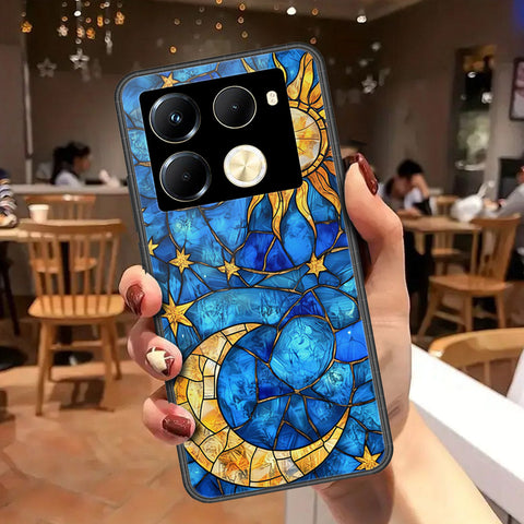 Infinix Note 40 Pro Cover - Celestial Starry Universe Series - HQ Ultra Shine Premium Infinity Glass Soft Silicon Borders Case