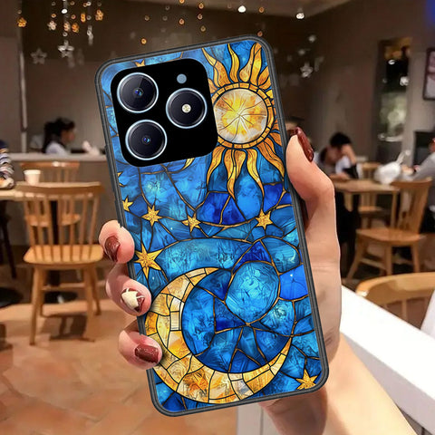 Realme C61 Cover - Celestial Starry Universe Series - HQ Ultra Shine Premium Infinity Glass Soft Silicon Borders Case