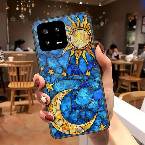 Xiaomi 13 Cover - Celestial Starry Universe Series - HQ Ultra Shine Premium Infinity Glass Soft Silicon Borders Case