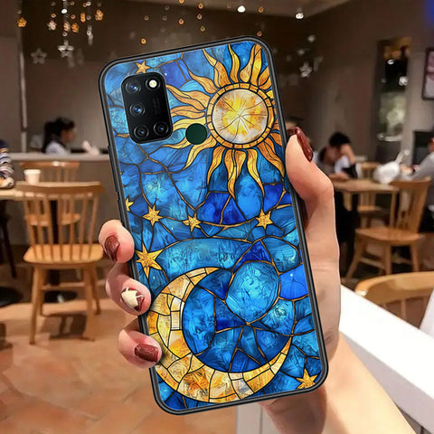 Realme 7i Cover - Celestial Starry Universe Series - HQ Ultra Shine Premium Infinity Glass Soft Silicon Borders Case