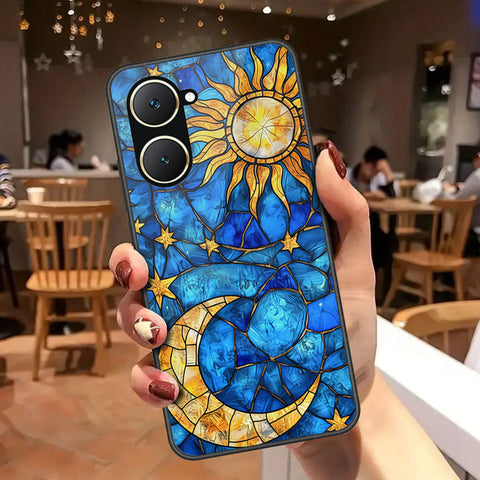 Vivo Y03 Cover - Celestial Starry Universe Series - HQ Ultra Shine Premium Infinity Glass Soft Silicon Borders Case