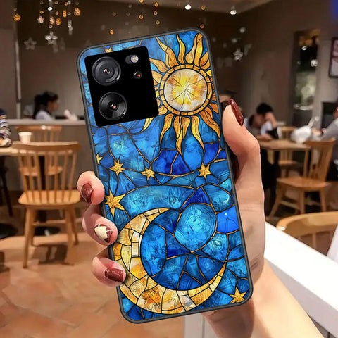 Xiaomi 13T Cover - Celestial Starry Universe Series - HQ Ultra Shine Premium Infinity Glass Soft Silicon Borders Case