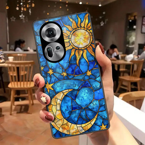 Oppo Reno 11 5G Cover - Celestial Starry Universe Series - HQ Ultra Shine Premium Infinity Glass Soft Silicon Borders Case