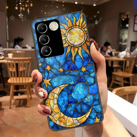 Vivo Y100 4G Cover - Celestial Starry Universe Series - HQ Ultra Shine Premium Infinity Glass Soft Silicon Borders Case