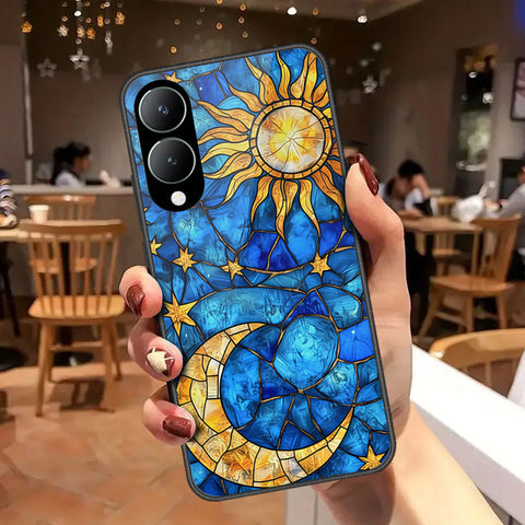 Vivo Y17s Cover - Celestial Starry Universe Series - HQ Ultra Shine Premium Infinity Glass Soft Silicon Borders Case