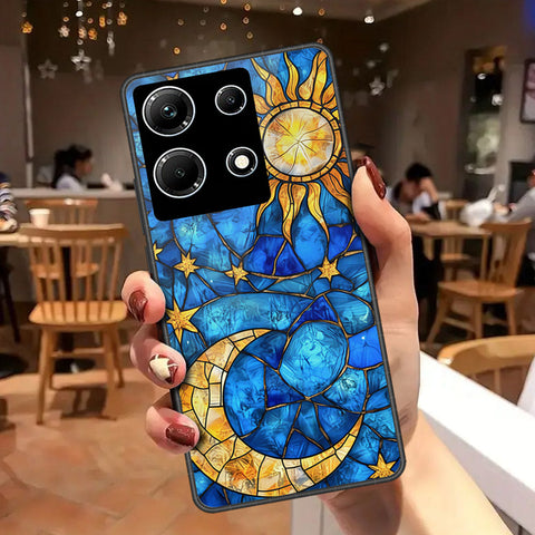 Infinix Note 30 Cover - Celestial Starry Universe Series - HQ Ultra Shine Premium Infinity Glass Soft Silicon Borders Case
