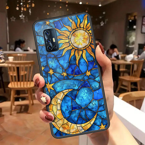 Vivo V17 Cover - Celestial Starry Universe Series - HQ Ultra Shine Premium Infinity Glass Soft Silicon Borders Case