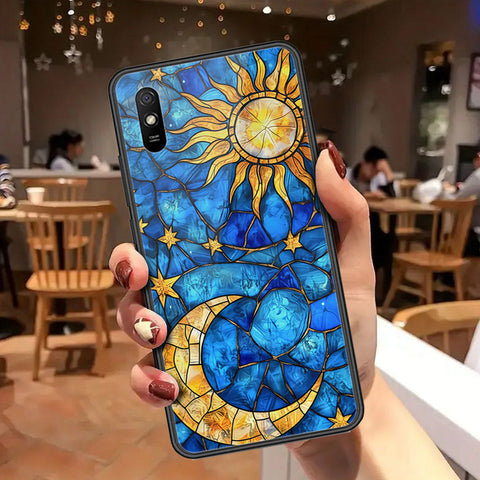 Xiaomi Redmi 9A Cover - Celestial Starry Universe Series - HQ Ultra Shine Premium Infinity Glass Soft Silicon Borders Case