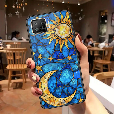 Oppo F17 Cover - Celestial Starry Universe Series - HQ Ultra Shine Premium Infinity Glass Soft Silicon Borders Case