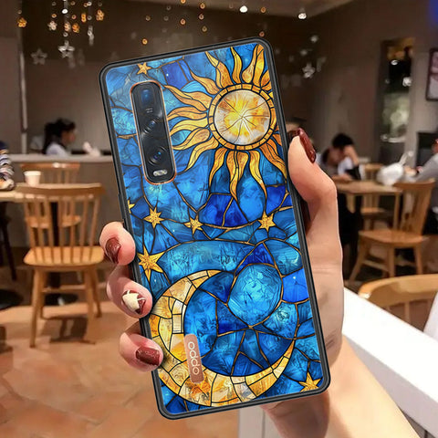 Oppo Find X2 Pro Cover - Celestial Starry Universe Series - HQ Ultra Shine Premium Infinity Glass Soft Silicon Borders Case