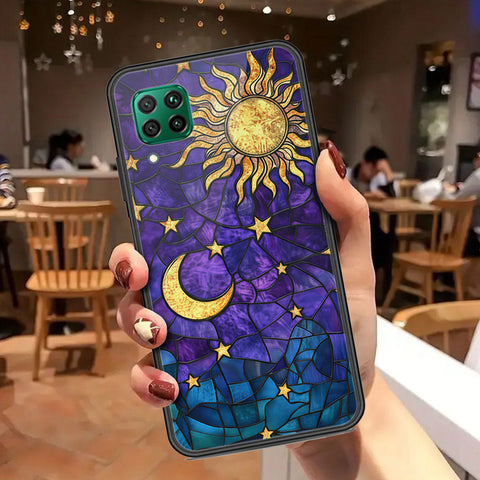 Huawei Nova 7i Cover - Celestial Starry Universe Series - HQ Ultra Shine Premium Infinity Glass Soft Silicon Borders Case