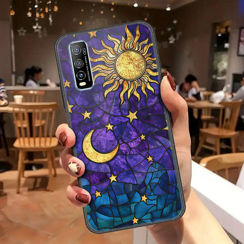 Vivo Y70s Cover - Celestial Starry Universe Series - HQ Ultra Shine Premium Infinity Glass Soft Silicon Borders Case