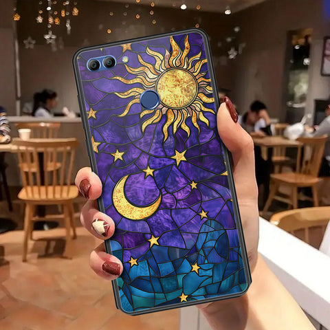 Huawei Y9 2018 Cover - Celestial Starry Universe Series - HQ Ultra Shine Premium Infinity Glass Soft Silicon Borders Case
