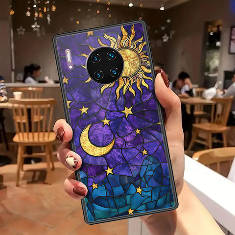 Huawei Mate 30 Pro Cover - Celestial Starry Universe Series - HQ Ultra Shine Premium Infinity Glass Soft Silicon Borders Case
