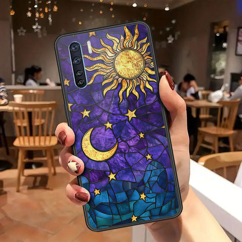 Oppo F15 Cover - Celestial Starry Universe Series - HQ Ultra Shine Premium Infinity Glass Soft Silicon Borders Case