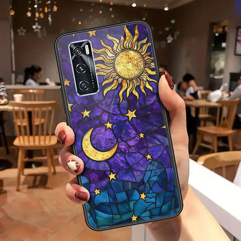 Vivo V20 SE Cover - Celestial Starry Universe Series - HQ Ultra Shine Premium Infinity Glass Soft Silicon Borders Case