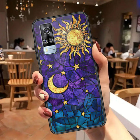 Vivo Y51a Cover - Celestial Starry Universe Series - HQ Ultra Shine Premium Infinity Glass Soft Silicon Borders Case