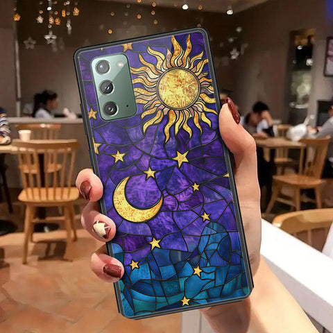 Samsung Galaxy Note 20 Cover - Celestial Starry Universe Series - HQ Ultra Shine Premium Infinity Glass Soft Silicon Borders Case