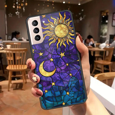 Samsung Galaxy S21 5G Cover - Celestial Starry Universe Series - HQ Ultra Shine Premium Infinity Glass Soft Silicon Borders Case
