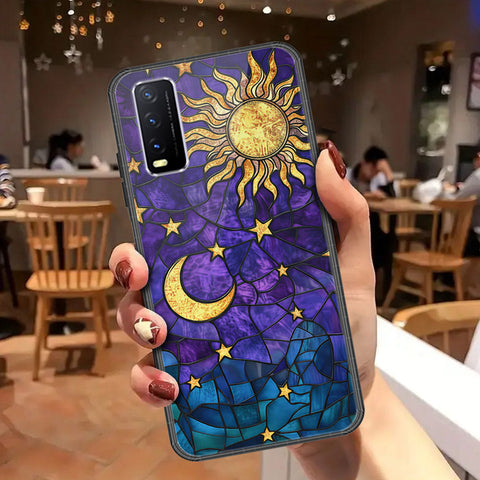 Vivo Y20 Cover - Celestial Starry Universe Series - HQ Ultra Shine Premium Infinity Glass Soft Silicon Borders Case