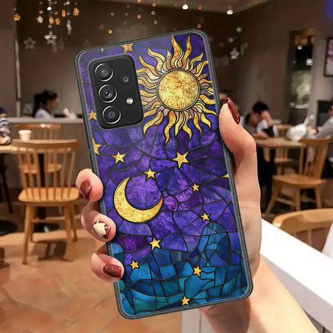 Samsung Galaxy A52 Cover - Celestial Starry Universe Series - HQ Ultra Shine Premium Infinity Glass Soft Silicon Borders Case