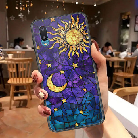 Samsung Galaxy A02 Cover - Celestial Starry Universe Series - HQ Ultra Shine Premium Infinity Glass Soft Silicon Borders Case