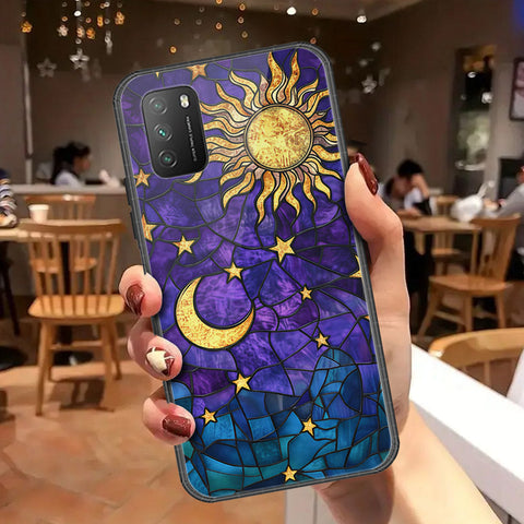 Xiaomi Poco M3 Cover - Celestial Starry Universe Series - HQ Ultra Shine Premium Infinity Glass Soft Silicon Borders Case