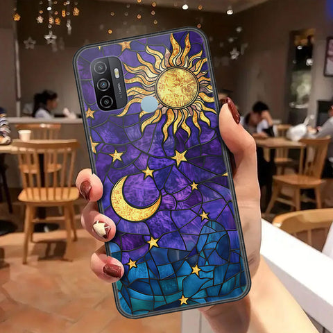 Oppo A53 Cover - Celestial Starry Universe Series - HQ Ultra Shine Premium Infinity Glass Soft Silicon Borders Case
