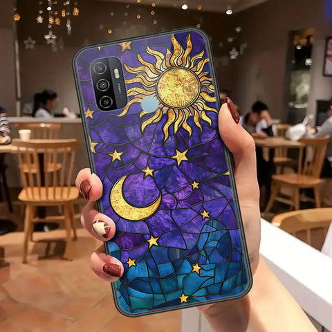 Oppo A53s Cover - Celestial Starry Universe Series - HQ Ultra Shine Premium Infinity Glass Soft Silicon Borders Case