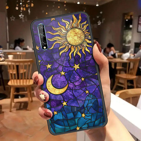 Huawei Y8p Cover - Celestial Starry Universe Series - HQ Ultra Shine Premium Infinity Glass Soft Silicon Borders Case