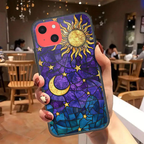 iPhone 13 Mini Cover - Celestial Starry Universe Series - HQ Ultra Shine Premium Infinity Glass Soft Silicon Borders Case