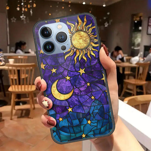 iPhone 13 Pro Cover - Celestial Starry Universe Series - HQ Ultra Shine Premium Infinity Glass Soft Silicon Borders Case