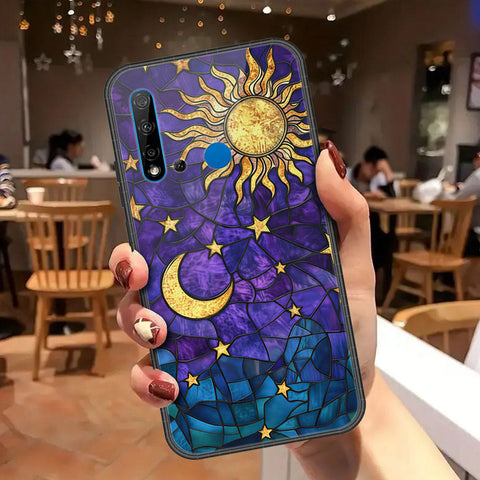 Huawi P20 Lite 2019 Cover - Celestial Starry Universe Series - HQ Ultra Shine Premium Infinity Glass Soft Silicon Borders Case